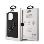 Karl Lagerfeld “Karl Script Logo” Hard Case Θήκη προστασίας από σιλικόνη – iPhone 15 Pro Max (Black – KLHCP15XSKSBMCK)