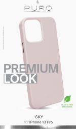 Puro Sky Eco Leather Back Cover Δερματίνης Ροζ (iPhone 13 Pro)