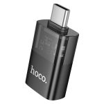 Hoco UA36B OTG USB-C (Male) to USB-A (Female) χρώμα Transparent Black