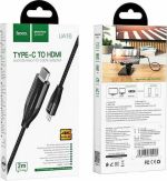 Hoco UA16 Cable HDMI male - USB-C male 2m Γκρι