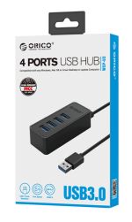 ORICO USB hub W5P-U3, 4x USB θύρες, 5Gbps, μαύρο