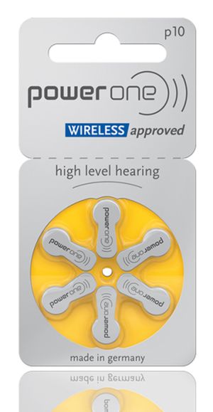 POWER ONE μπαταρίες ακουστικών βαρηκοΐας P10, mercury free, 1.45V, 6τμχ