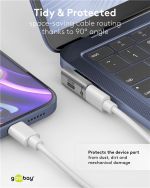 GOOBAY αντάπτορας USB-C 74443, γωνιακός 90°, USB4, 240W, 40Gbps, 8K, γκρι