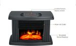 Mini Τζάκι Αερόθερμο με Εφέ Φλόγας 1000W