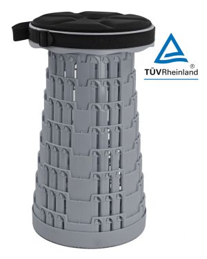 POWERTECH HUH-0236 πτυσσόμενο καρεκλάκι με μαξιλάρι γκρι