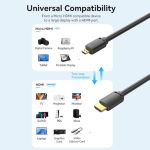 Vention HDMI 2.0 Premium High Speed 4K 60Hz HDR Cable micro HDMI male - HDMI male 2m Μαύρο