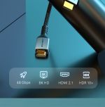 CABLETIME καλώδιο HDMI 2.1 HM8K, 28AWG, 8K/60HZ, 1m, μαύρο