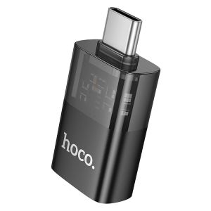 Hoco UA36B OTG USB-C (Male) to USB-A (Female) χρώμα Transparent Black