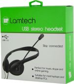 Lamtech LAM021400 Over Ear Multimedia Ακουστικά με μικροφωνο και σύνδεση USB-A