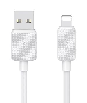 USAMS καλώδιο Lightning σε USB US-SJ689, 12W, 480Mbps, 1m, λευκό