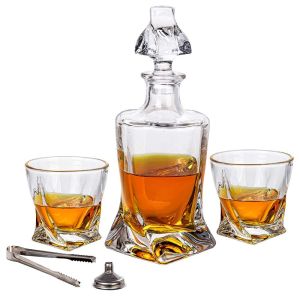 Twisted Decanter Set – Σετ Καράφα Twisted – Για Μοναδική Απόλαυση Ποτών