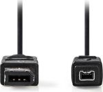 Nedis CCGP62100BK20 FireWire Cable 4-pin male - 6-pin male 2m