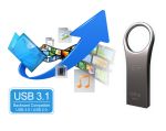 SILICON POWER USB Flash Drive Jewel 80, 64GB, USB 3.1, Titanium