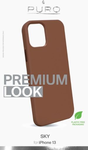 Puro Sky Eco Leather Back Cover Καφέ (iPhone 13)