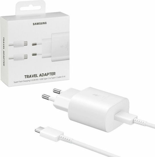 Samsung EP-TA800X Φορτιστής USB-C και Καλώδιο USB-C 25W White (Retail)