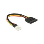DeLock 83918 4-Pin Floppy - 15-Pin Sata Cable 0.15m