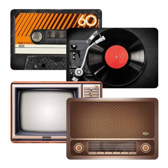 Retro Placemats – Ρετρό Σουπλά – Σετ 4 Τεμαχίων για Μοναδική Διακόσμηση Τραπεζιού