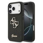 Guess Fixed Glitter Big 4G Logo Case Θήκη προστασίας από σιλικόνη – iPhone 17 Pro (Μαύρο – GUHCP17LHG4SGK)