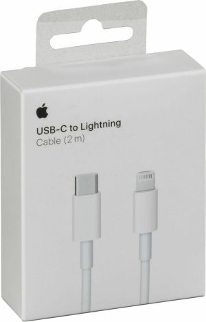 Apple USB-C to Lightning Cable 18W Λευκό 2m (MQGH2ZM/A)