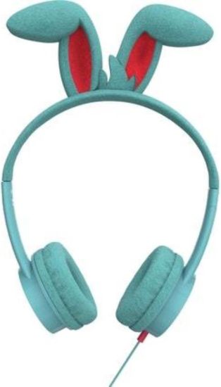 Zagg - iFrogz Kids Headphones 'Little Rockerz' in Fanatical Rabbit Design Light Blue