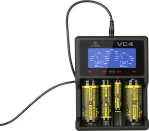 XTAR VC4 USB Φορτιστής 4 Μπαταριών Li-ion/Ni-MH Μεγέθους AA/AAA/D/18650