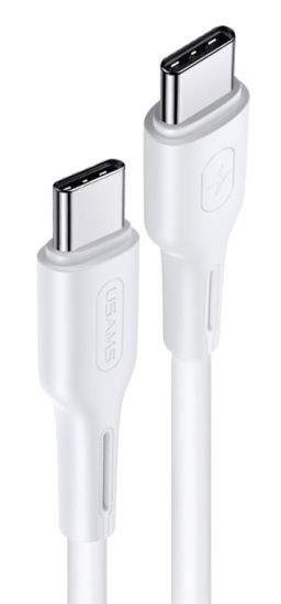 USAMS καλώδιο USB Type-C U43, 5A 100W, PD, 1.2m, λευκό
