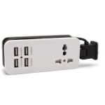 POWERTECH PT-208 Charging Station 1x Universal  Socket and 4x USB Ports