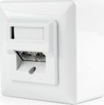 Cablexpert MWS-2S5E-01 Εξωτερική Διπλή Πρίζα Δικτύου RJ45 Τύπου Cat5 σε Λευκό Χρώμα