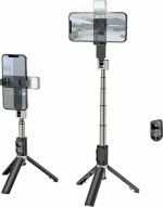 Hoco K16 Selfie Stick Τρίποδο Κινητού με Bluetooth Μαύρο με Led Light
