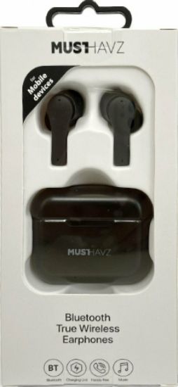 Musthavz MHTWS268 In-ear Bluetooth Handsfree Ακουστικά με Θήκη Φόρτισης Μαύρα