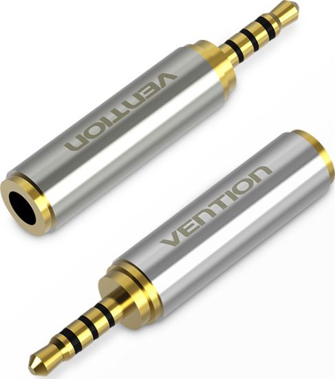 VENTION 2.5mm Male to 3.5mm Female Audio Adapter Silvery Metal Type (VAB-S02)