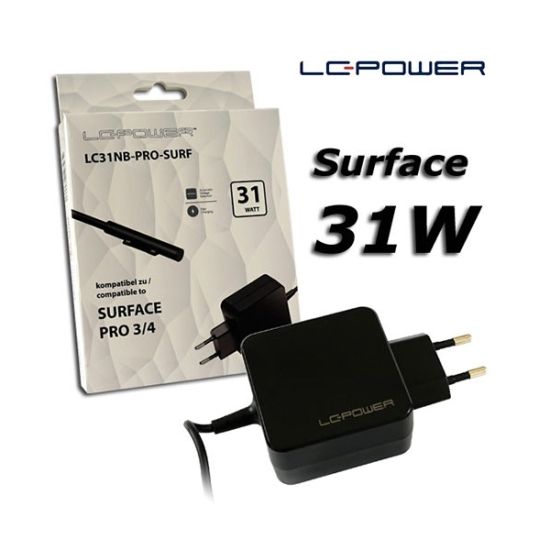LC-Power 31W Power Adapter for Microsoft Surface PRO 3/4  (LC31NB-PRO-SURF)
