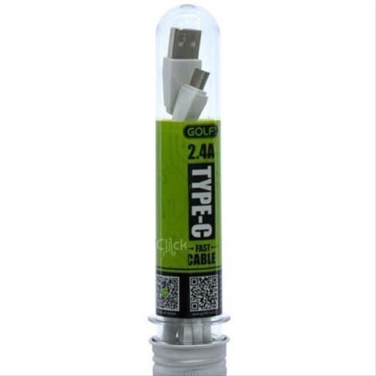 GOLF GC-46 USB-C male - USB-A male Λευκό (1m)