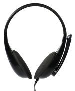 POWERTECH Headphones με μικρόφωνο PT-734 105dB, 40mm, 3.5mm, 1.8m, μαύρο
