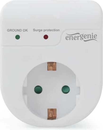 Energenie Μονή Εξωτερική Πρίζα Ρεύματος Ασφαλείας Λευκή