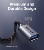 CABLETIME αντάπτορας USB-C σε USB CT-CMAF10-AGL, 10Gbps, γκρι