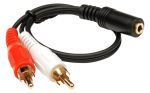 POWERTECH καλώδιο CAB-R017 2x RCA (M) σε 3.5mm 3pin jack (F), CCS, 5m