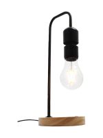 Allocacoc Levitating Light Bulb Πορτατίφ με Μαύρο Καπέλο και Μαύρη Βάση DH0296WD/LEVLAP
