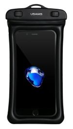 USAMS αδιάβροχη θήκη κινητού YD007, έως 6", IPX8, touch friendly, μαύρη