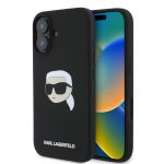 Karl Lagerfeld Magsafe Karl’s Head Print Case Θήκη προστασίας από σιλικόνη – iPhone 16 (Μαύρο – KLHMP16SSKHPPLK)