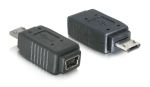 POWERTECH αντάπτορας USB Micro σε USB Mini θηλυκό CAB-U112, μαύρος