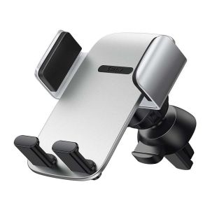 Baseus Easy Control Pro Βάση Κινητού Αυτοκινήτου με Ρυθμιζόμενα Άγκιστρα Ασημί