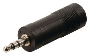 POWERTECH αντάπτορας stereo 3.5mm σε 6.35mm CAB-J022, μαύρος, 5τμχ