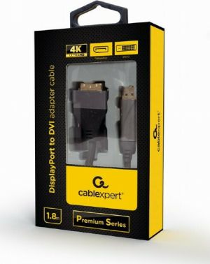 Cablexpert DVI-D male - DisplayPort male 1.8m Μαύρο (CC-DPM-DVIM-4K-6)
