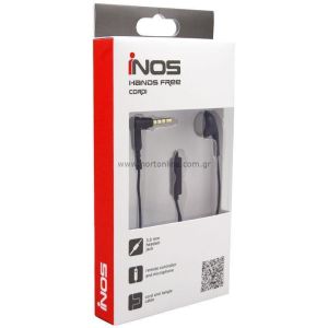iNOS Inos Cordi Μονό Earbuds Handsfree Μονό με Βύσμα 3.5mm Μάυρο