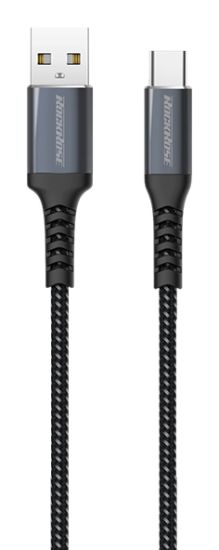 ROCKROSE καλώδιο USB σε USB Type-C Powerline AC, 3A 15W, 1m, μαύρο-μπλε