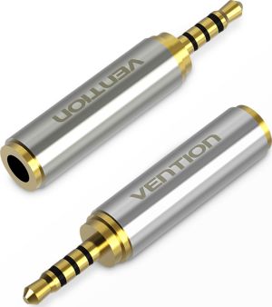 VENTION 2.5mm Male to 3.5mm Female Audio Adapter Silvery Metal Type (VAB-S02)