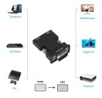 POWERTECH αντάπτορας HDMI (F) σε VGA (M) CAB-H120 με audio, μαύρο
