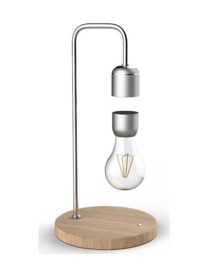 Allocacoc Levitating Light Bulb Table Lamp - Μαγνητικό Αιωρούμενο Επιτραπέζιο Φωτιστικό - Silver (DH0106/EULELP)