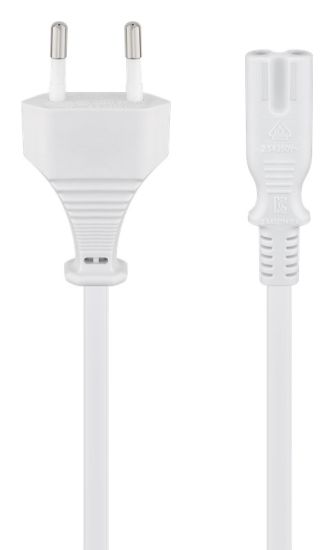 GOOBAY καλώδιο τροφοδοσίας Euro male 2x0.75 mm² 96035, 1.8m, λευκό